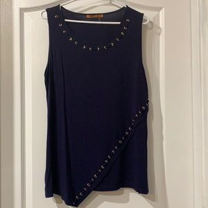 Belldini. Size L navy blue asymmetrical tank